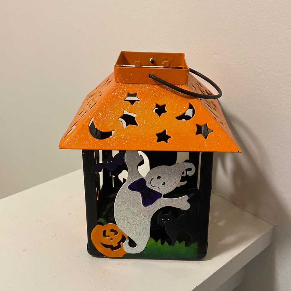 Metal Halloween Votive Candle Holder